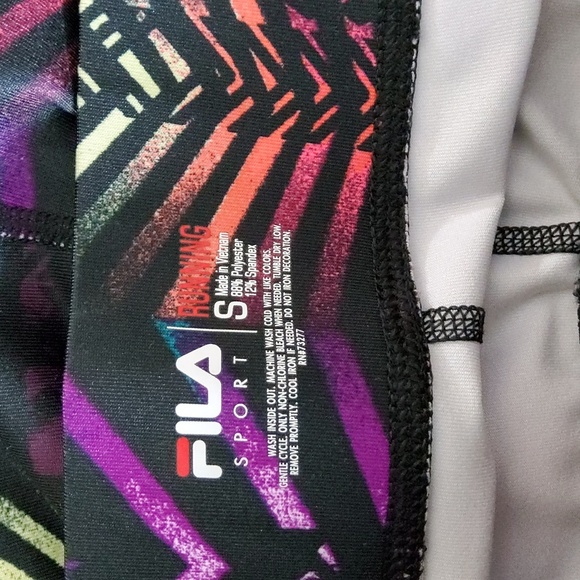 Fila Sport Black Leggings Athletic Stretchy Bottoms Size S - Picture 5 of 5